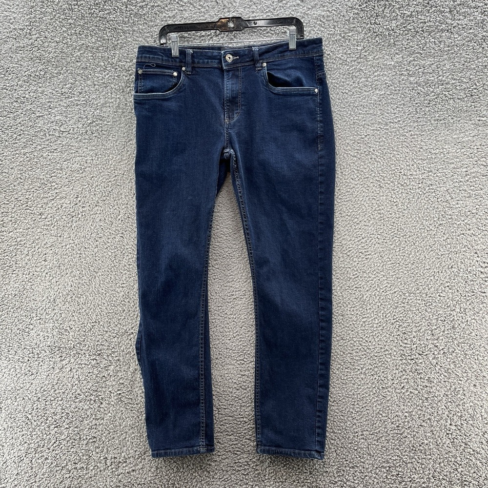 Angelo Litrico Jeans Men 36X29 Blue Denim Slim Straight Leg Ankle